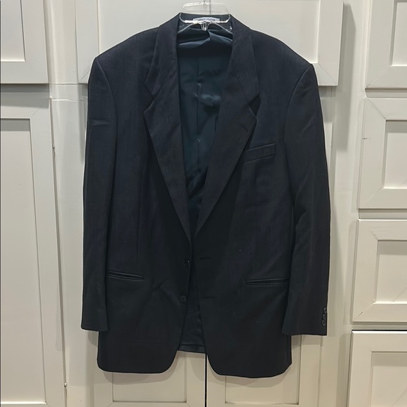 Yves Saint Laurent Navy Sport Coat with Notched Lapel